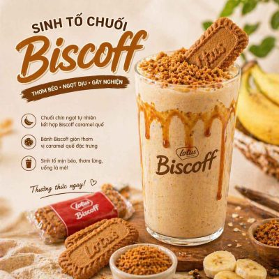 sinh to chuoi banh quy Biscoff