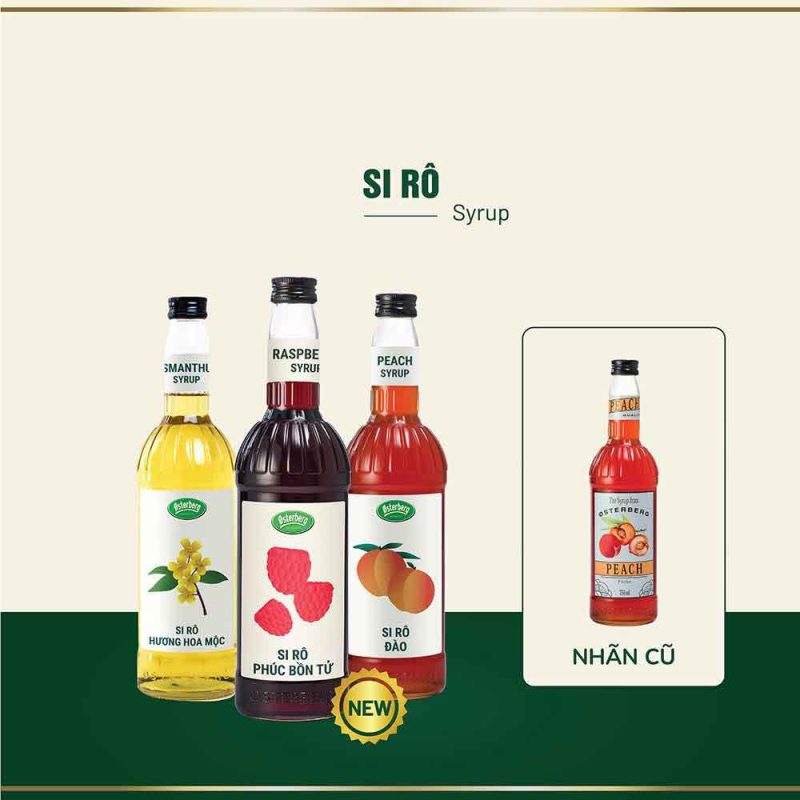 Siro pha chế Osterberg các vị - chai 750ml 6 siro Osterberg