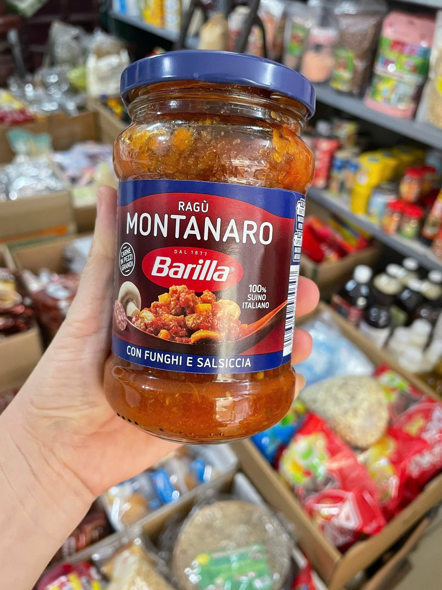 Sốt heo bằm và nấm Barilla Ragu Montanaro 300g 3 sot barilla ragu 300g anh 2