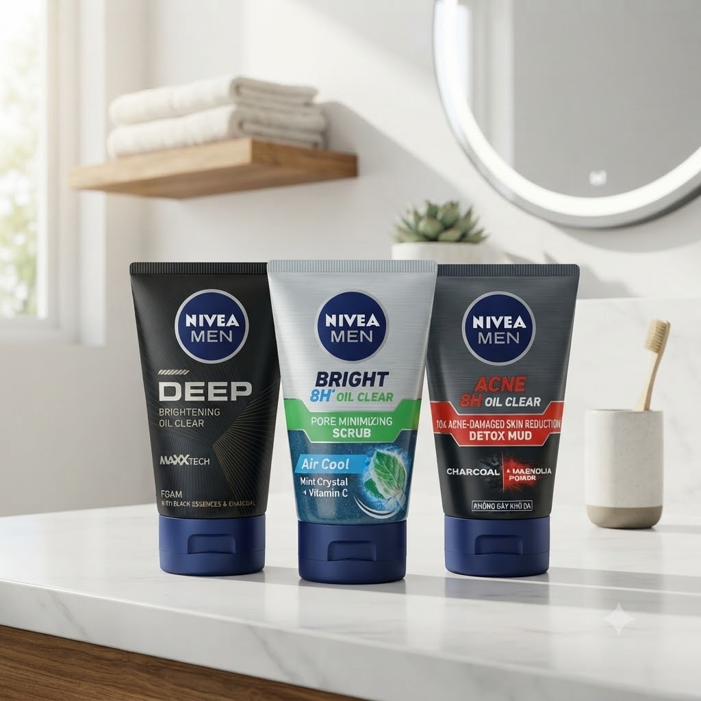 Sữa Rửa Mặt Nivea Men 100g cho nam luôn tự tin các loại 1 sua rua mat Nivea cho Nam