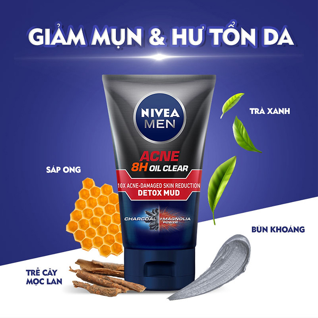 Sữa Rửa Mặt Nivea Men 100g cho nam luôn tự tin các loại 3 sua rua mat nivea men giup giam mun hu ton da 100g 1