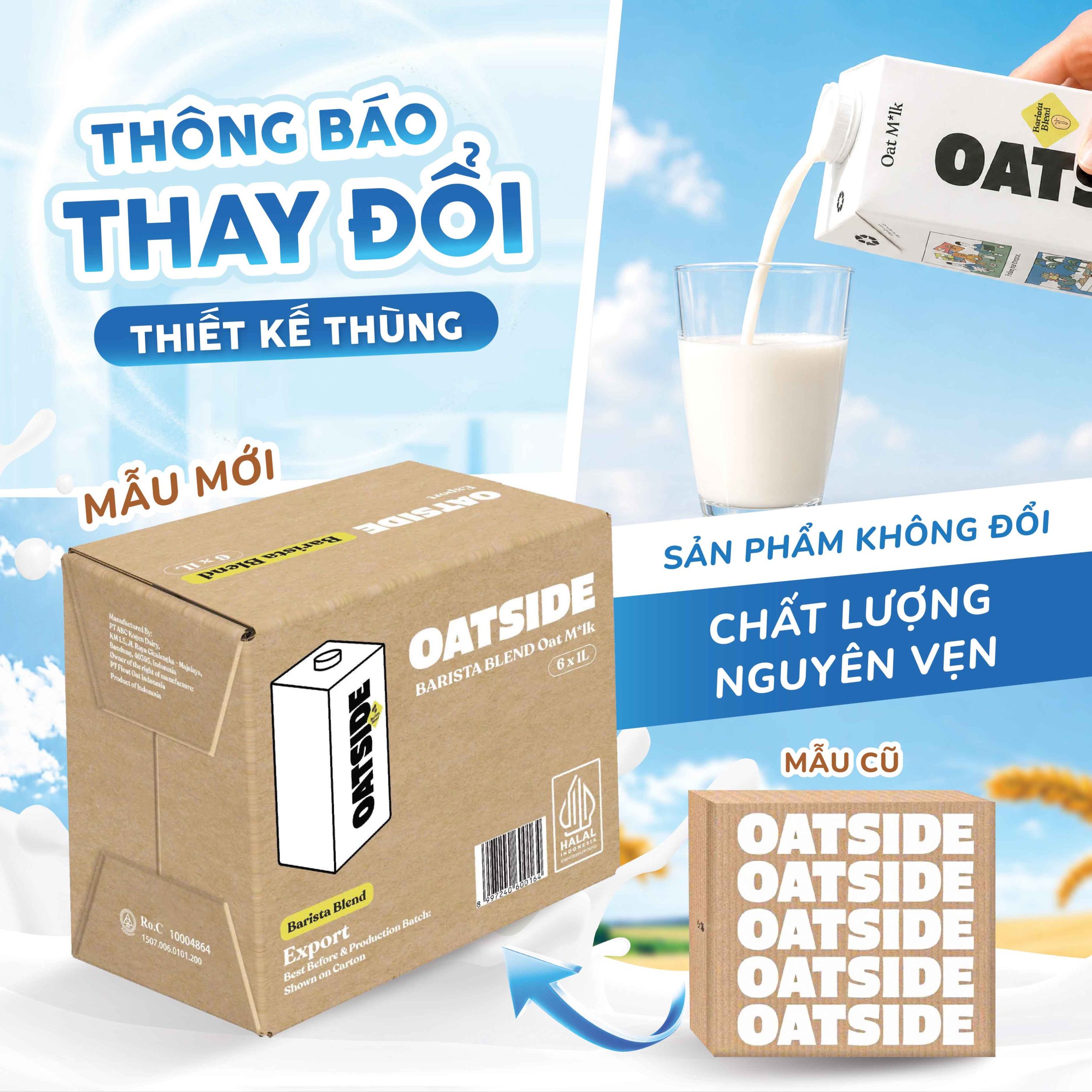 Sữa Yến Mạch OATSIDE Barista Blend Hộp 1L 4 thay doi tk thung oatside tp scaled