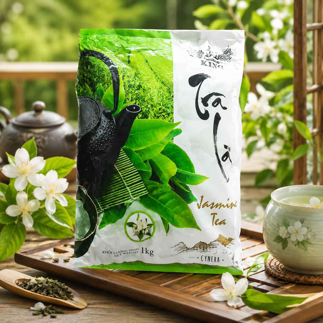 Trà lài (nhài) hiệu King - túi 01 kg 1 tra lai king 1kg
