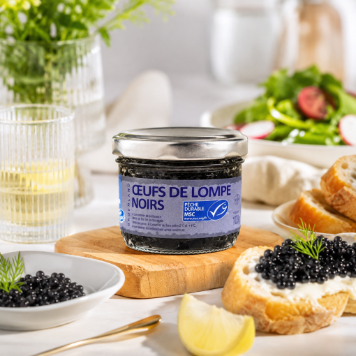 Trứng cá đen Oeufs de Lump lọ 100g, đẳng cấp cho các món ngon