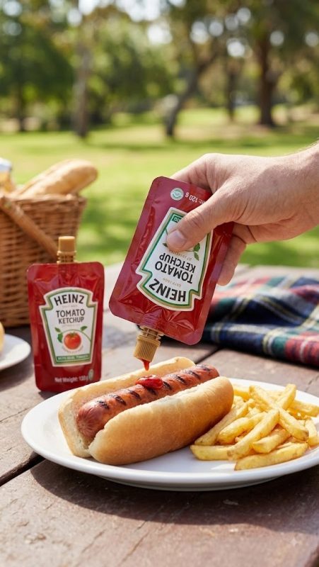 Tối ưu cho những chuyến đi xa với tương cà chua Heinz ketchup 120g 1 tuong ca chua Hein Ketchup tui nho Bai 1 1