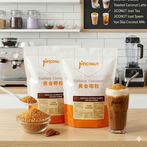 Vụn dừa nướng Jinnija - Gói 1kg