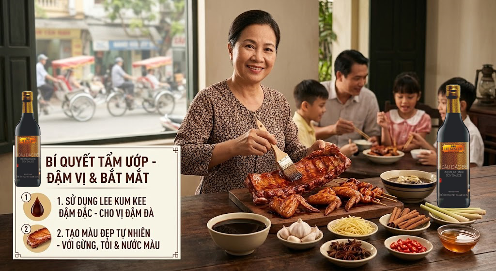 Bí quyết tẩm ướp cho các món kho, nướng đậm vị và lên màu bắt mắt 1 xi dau dac biet LEE KIM KEE Bai 2